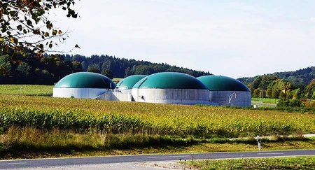 Biogasanlage. Quelle: Wikipedia