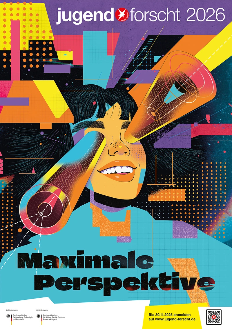 Plakat: Jugend forscht 2026 „Maximal Perspektive“