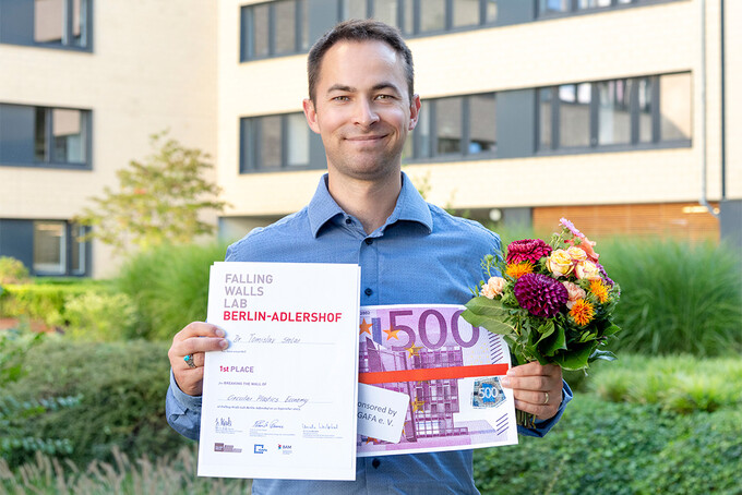 Dr. Tomislav Stolar, Gewinner beim Falling Walls Lab Adlershof © BAM