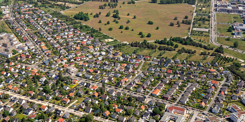Luftbild: Wohnen am Landschaftspark © WISTA.Plan / Manuel Frauendorf Fotografie