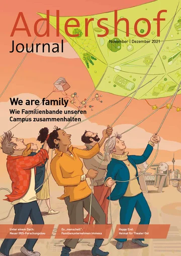 Cover Adlershof Journal November/Dezember 2021. Illustration: d. Mahnkopf © WISTA Managment GmbH