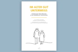 Strichzeichnung eines älteren Paars