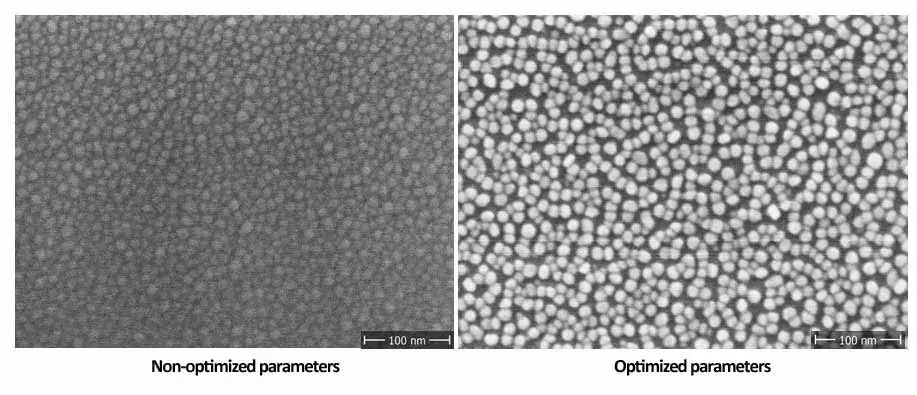 SEM images of Ag Nanoparticles. Bild: SENTECH