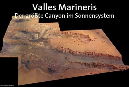 Zentraler Teil der Valles Marineris. Quelle: ESA / DLR / FU Berlin (G. Neukum)