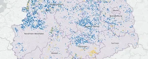 Ausschnitt Deutschlandkarte Potenziale für Windenergie © RLI