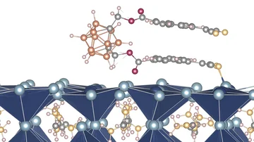 Molekülstruktur mit vernetzten Atomen und komplexen Bindungen