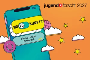 Keyvisual Jugend forscht 2027 „Wozu Zukunft?“