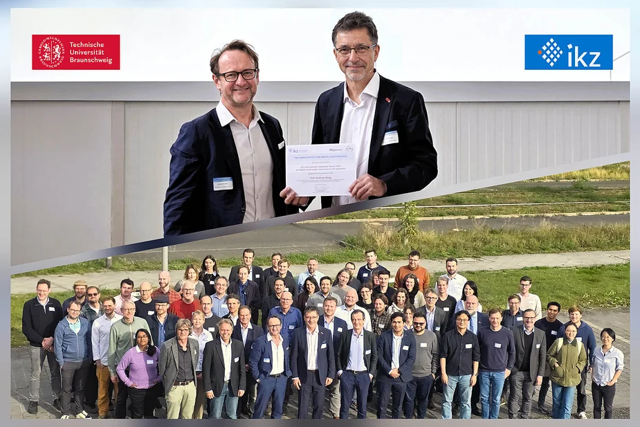 Portrait of the awardee and group photo