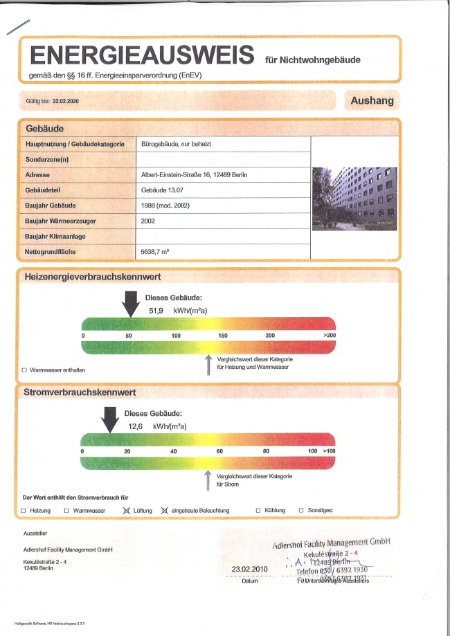 Energy certificate ZIM 2