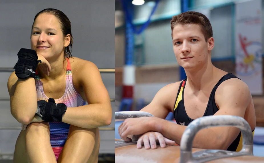 Diver Maria Kurjo and artistic gymnast Philipp Herder