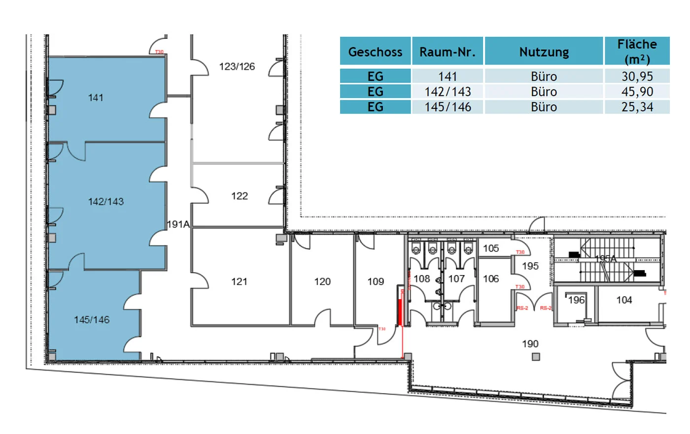 Ihre Mietraeume im ZBU I - Bauteil 1, EG