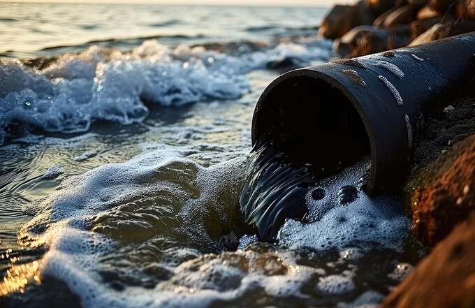 Symbolbild: Abwasserrohr am Meeresufer. Bild: BAM © Adobe Stock/Planetz