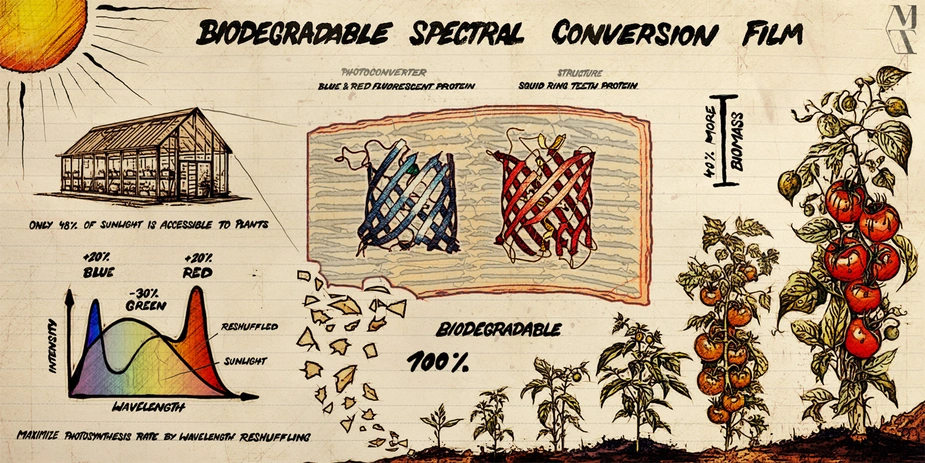 Diagram of how protein thin films work © Mimotype / Humboldt Innovation