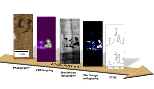 HZB researchers investigate papyrus at Bessy II Adlershof © HZB