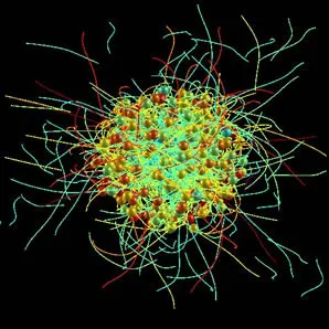 Nano-Feuerwerk in einem Argon-Nanopartikel wird von einem unsichtbaren XUV-Laserpuls mit moderater Intensität entzündet. Bild: Bernd Schütte, MBI