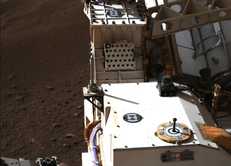 1. Aufnahme der Kamera Mastcam-Z auf dem Mars. Credit: NASA/JPL-Caltech/ASU/MSSS/NBI-UCPH