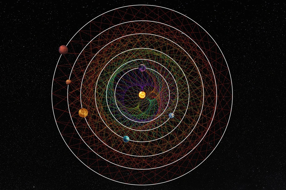 Resonanzen im Planetensystem HD 110067 © Thibaut Roger/NCCR PlanetS, CC BY-NC-SA 4.0