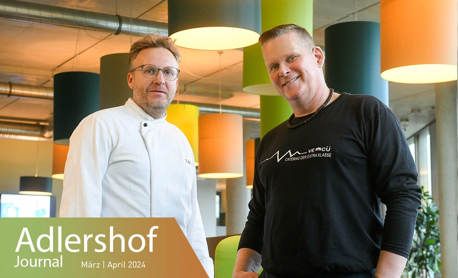 Rico Regner (rechts) und Küchenchef Malte Schreiber, Green Curve © WISTA Management GmbH