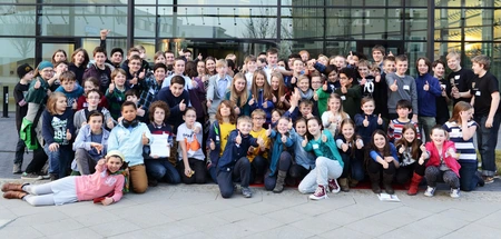Gruppenfoto Jugend forscht Regionalwettbewerb Berlin-Süd 2014.  Bild: © WISTA