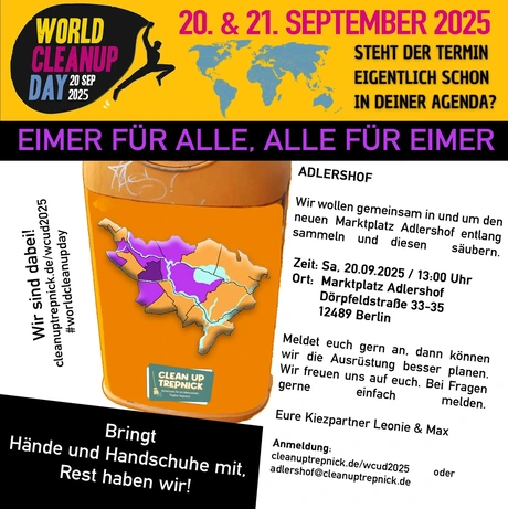 Flyer World Cleanup Day in Adlershof