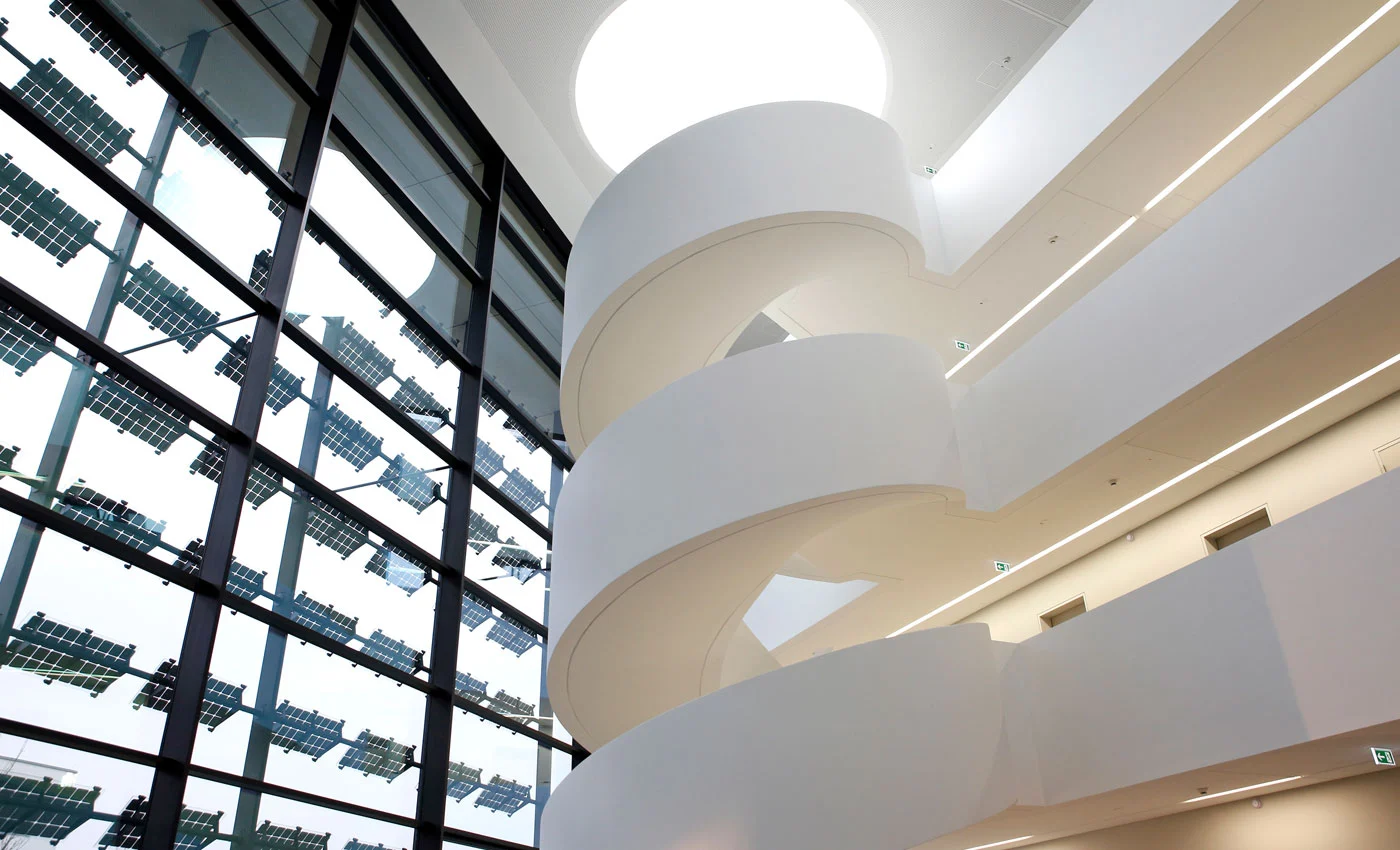 Staircase in the Centre for Photovoltaics and Renewable Energies (ZPV)