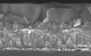 Perovskite film under scanning electron microscope © HZB